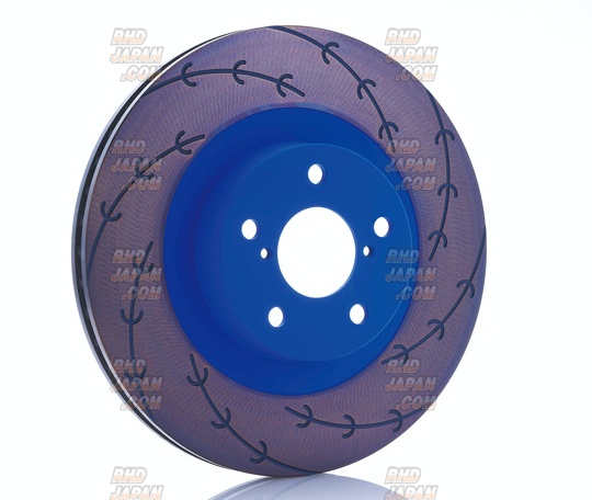 Endless E-Slit Brake Rotor Front Blue Right - DC2 DB8 98 Spec EK9